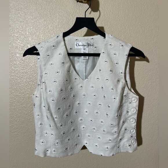 Vintage Dior White Vest - Picture 1 of 6